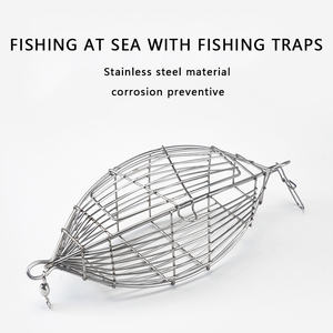 Cage à appâts de nidification en acier inoxydable Piège à <span class=keywords><strong>carpe</strong></span> Articles de pêche Cage à poulet Cage à appâts de lanceur d'olive - Product Image 2