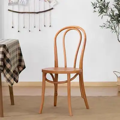 Wholesale price high-end luxury all solid wood round chair modern household leisure living room restaurant dining chair