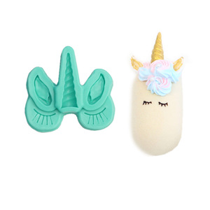 Unicorn Cake Decorating Mold Silicone DIY Ice Cream Eyes Ears Chocolate Mold For Birthday Cake Making - Product Image 1