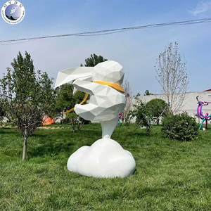 Escultura de Conejo de Fibra de Vidrio para Jardín, Figuras de Conejo Personalizadas, Escultura Abstracta de Conejo, Venta Caliente - Product Image 2