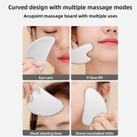 Planche Gua Sha en acier inoxydable, grande, en forme de cœur, outil facial Gua Sha, raffermissant, liftant, gratte-fascia multifonctionnel