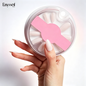 <span class=keywords><strong>Uñas</strong></span> Postizas Instantáneas Easywell al por Mayor con Caja de Embalaje Redonda Personalizada, <span class=keywords><strong>Uñas</strong></span> Acrílicas de Gel de Lujo de Alta Calidad, 30 Piezas - Product Image 1