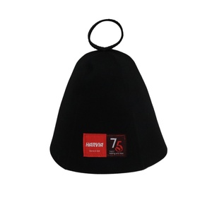 Sombrero de sauna de fieltro de lana disponible OEM transpirable resistente al calor con logotipo adicional gris - Product Image 5