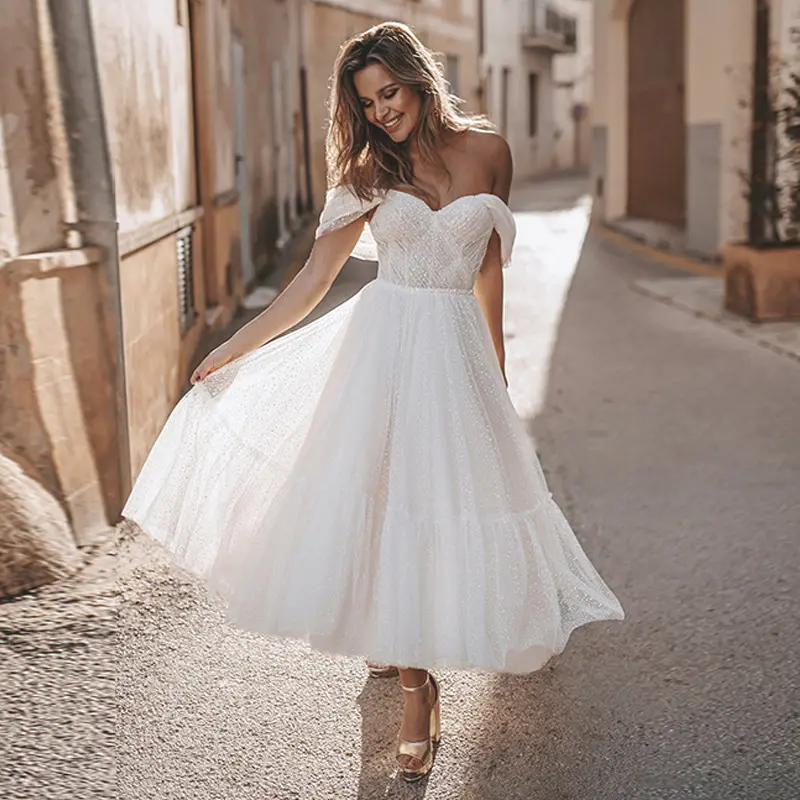 Quinceanera Gowns White Tulle Sleeves Luxury Evening Dresses Club 2022 Birthday Elegant for Women Party Celebrity-Inspired Dress