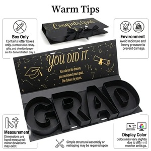 Caja <span class=keywords><strong>de</strong></span> Regalo con Forma <span class=keywords><strong>de</strong></span> Letra Creativa para la Temporada <span class=keywords><strong>de</strong></span> Graduación, Artículos <span class=keywords><strong>de</strong></span> Regalo Estéticos para <span class=keywords><strong>Chicas</strong></span>, Regalos Novedosos, Tendencia en TikTok 2026 - Product Image 4