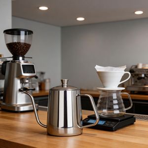 Bouilloire à bec de cygne en acier inoxydable 304 pour café filtre avec long bec verseur pour équipement de préparation de café par infusion - Product Image 3