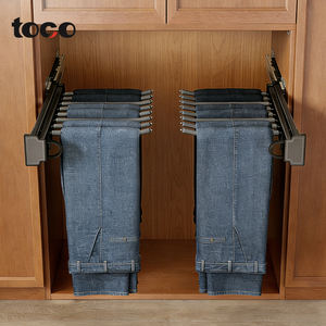 Nouveau style, porte-pantalon latéral en métal de haute qualité, fermeture douce, rangement coulissant simple rangée pour armoire, <span class=keywords><strong>accessoire</strong></span> de penderie - Product Image 2