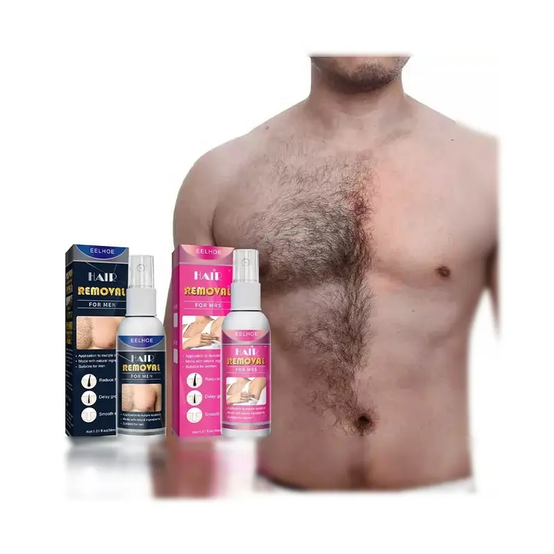 2022 New Custom Logo Wholesale Painless Body Hair Organic Removal Spray Shaving Hair Removal Cream Depilatory Cream For Men