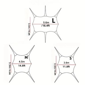 Toldo Negro Tipo Cola <span class=keywords><strong>de</strong></span> Golondrina, Impermeable, para Acampar al Aire Libre, Protección Solar y Contra la Lluvia, Toldo <span class=keywords><strong>de</strong></span> Goma Negra Reforzada - Product Image 6