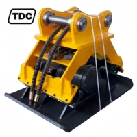 Compacteur vibrant durable pour excavatrices de 3 à 25 tonnes, idéal pour la construction routière et le compactage des fossés