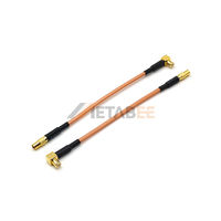 Câble de liaison coaxial RF 50 ohms MCX mâle 90 degrés vers MMCX femelle 180 degrés pour systèmes sans fil IoT industriels