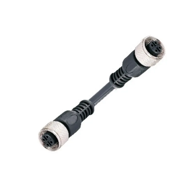 M12 Circular Round Industrial Cable Assembly Male Ip 67 Waterproof Custom 3 5 6 12 17 Pin Sensor 4 Pin 8 Pin Connector Cable
