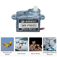 Servo RC léger P0025 Kpower 2,5 g, moteur sans noyau 0,8 kg 0,07 s, micro servo numérique pour robot RC, voiture de loisir