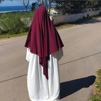 3 Foulard musulman Khimar bon marché pour femmes Hijab Islam Borka Khimar Chador Niqab Burqa Overhead Tie Back Instant Hijab Jilbab Nida Khimar