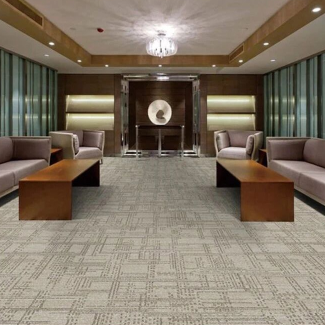 Modern Custom Design Backing Jute Hotel Lobby Carpet 80%Wool 20%Nylon Axminster Banquet Hall Carpet for Commercial Use