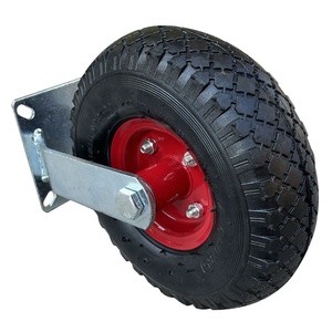 10 Zoll Pneumatisches Lenkrad 10'' Gummi-Lenkrolle 10 Zoll Aufblasbares Industrielles Schwenkbares Gummi-Lenkrad - Product Image 1