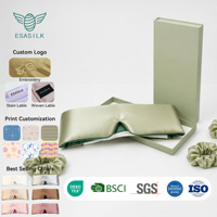 Masque de sommeil en soie de mûrier 100% OEKO-TEX, grand format, 19-22 Momme, Grade 6A, couverture large, bandeau pour dormir, cadeau d'anniversaire