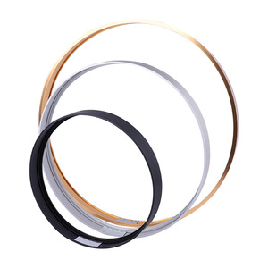 Profils de <span class=keywords><strong>cadre</strong></span> ronds en aluminium brossé noir, vente en gros d'usine, taille personnalisée pour la décoration intérieure, <span class=keywords><strong>cadre</strong></span> photo circulaire artistique - Product Image 2
