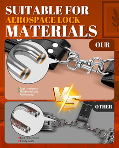 11-teiliges BDSM-Set aus Leder: Erotische Bondage-Artikel, Handschellen, Nippelklemmen, Knebel, Peitsche, Seil – Sexspielzeug für Paare - Product Image 5