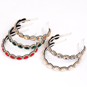 Diadema de cristal con diamantes de imitación Hua Liyu, accesorio artístico retro para el cabello para mujer HH0209 - Product Image 2