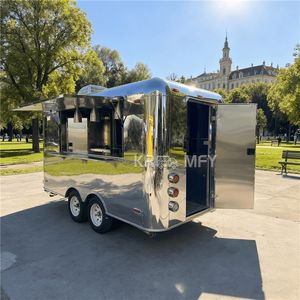 รถพ่วงขายไอศกรีมอเนกประสงค์แบบเคลื่อนที่สำหรับร้านอาหาร อุปกรณ์จัดเลี้ยง รถขายอาหารพร้อมอุปกรณ์ครบครันสำหรับร้านอาหาร - Product Image 5