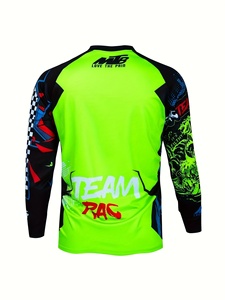 Maillot de Ciclismo de Montaña RAC TEAM para Hombre, Estampado Informal, para Descenso, MTB, Motocross, 100% Poliéster, Secado Rápido, Transpirable, Manga Larga - Product Image 3