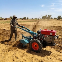 Motoculteur diesel, motoculteur à conducteur marchant, charrue réversible, herse à disques, semoir, attache de remorque, agricole, boîte de vitesses 4x4, Agricola