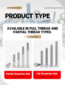 M8 M10 M12 M16 M20 亜鉛メッキ六角ボルト グレードM5 M6 M8 M10 六角ボルト 黒色酸化塗装 コーティングゴールド 工場価格でカスタマイズ可能 - Product Image 3