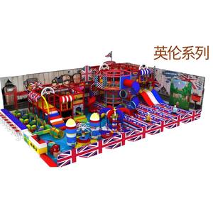 Équipement de terrain de jeu intérieur de style britannique trampoline de jeu souple et cadre d'escalade pour centres commerciaux et <span class=keywords><strong>parcs</strong></span> d'attractions en vente - Product Image 3