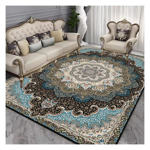 Alfombra antideslizante tejida a máquina grande de estilo europeo para sala de estar, comedor, mesa de centro con alfombrilla antideslizante para puerta, oración de baño - Product Image 4