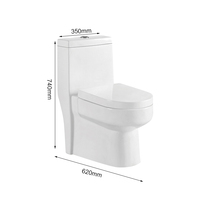 Meilleures ventes à prix abordable : Ensemble de cuvettes de toilettes en céramique avec siphon en S, économie d'eau, pour salle de bain