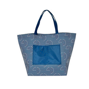 Bolsas de compras de PC PLA reutilizables ecológicas de tamaño mediano Bolsas de mano no tejidas con logotipo personalizado con asas de dibujos animados - Product Image 1