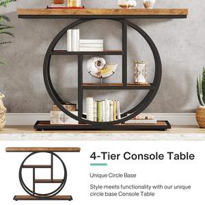<span class=keywords><strong>Table</strong></span> <span class=keywords><strong>console</strong></span> en bois Tribesigns <span class=keywords><strong>Table</strong></span> de canapé avec étagères Etagere <span class=keywords><strong>Table</strong></span> <span class=keywords><strong>console</strong></span> extensible - Product Image 2