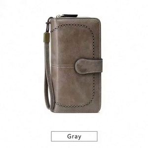 Free Sample travel designer vintage rfid cheap new genuine leather <b>women</b> long <b>wallets</b> clutch - Product Image 3