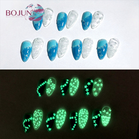 Flocons de Pigment Noctilucent pour les ongles, poudre fluorescente, lueur dans la nuit, paillettes pour le nail art, 20 pièces