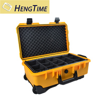 Valise de protection robuste OEM en PP avec roues, étanche IP67, antichoc, autocollant PVC personnalisé, mousse XPE/EPE