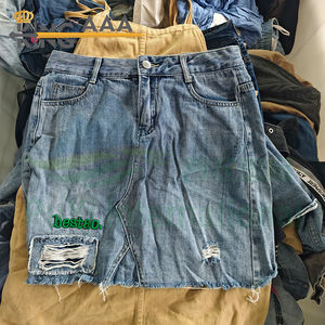 Venta al por mayor de pantalones cortos y faldas de mezclilla de verano de segunda mano de las mujeres <span class=keywords><strong>Sexy</strong></span> Girls <span class=keywords><strong>Mixed</strong></span> Jeans Falda Pacas para adultos - Product Image 1