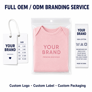 Campione Gratuito Personalizzabile con Logo, Body Neonato in Cotone Biologico 0-12 <span class=keywords><strong>Mesi</strong></span>, Maniche Corte, Tinta Unita, per Bambini e Bambine - Product Image 4