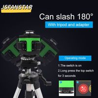 16 lignes 4d vert 360 niveau laser automatique à nivellement automatique à distance avec accessoires