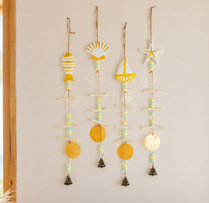 Campanas de Viento Decorativas Art <span class=keywords><strong>Deco</strong></span> con Forma de Estrella de Mar 3D, Decoración para el Hogar de Pascua, Hechas a Mano y Ecológicas, para Colgar en la Sala de Estar - Product Image 4