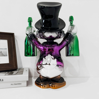 Sculpture d'art pop de Donald Duck en fibre de verre, édition limitée, artisanale, décor vibrant, cadeau