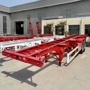 Châssis porte-conteneurs 3 essieux Chine, semi-remorque squelette 40 tonnes, semi-remorque squelette 20/40 pieds d'occasion pour port, à vendre - Product Image 5