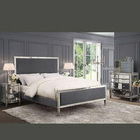 Dernier modèle de mobilier ancien pour chambre à coucher ensemble miroir moderne de luxe pour chambre à coucher lit king size avec miroir
