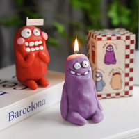 Bougie parfumée artisanale en cire de paraffine, figurine monstre mignonne, cadeau créatif, cadeau d'anniversaire, souvenir, bougie aromatique personnalisée transfrontalière