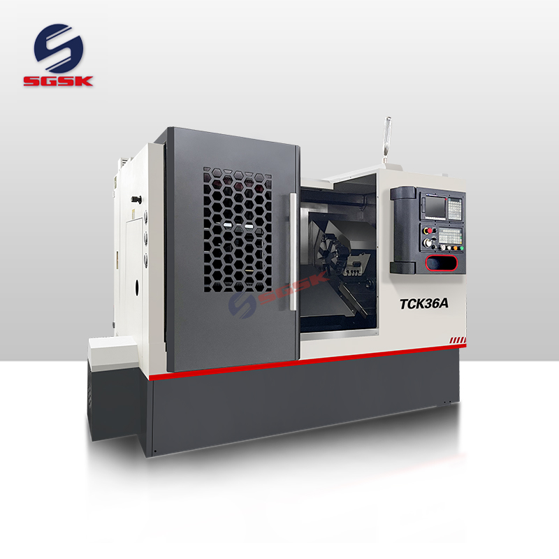 Линейный направляющий токарный фрезерный станок с ЧПУ TCK46A маленький Наклонный токарный станок с ЧПУ