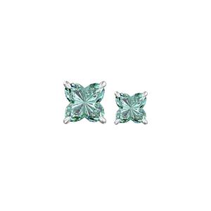 Pendientes de Plata de Ley S925 con Diamantes Verde Lago, Diseño Versátil de Estrella del Norte, Minimalistas, Inspirados en INS, Dulces y Versátiles - Product Image 1