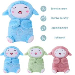 Breathing Otter Teddy Soothe Baby Sleeping Plush Doll Stuffed Animal Otter Breathing Plush Electric Anime Figures Children Toys