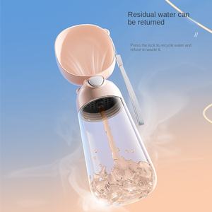 Pemberi makan air hewan peliharaan portabel multifungsi, perlengkapan mangkuk plastik tahan lama samping luar ruangan anjing keluar - Product Image 3