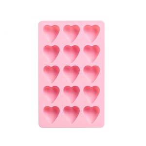 Großhandel herzförmige Silikon form 15 Hohlraum runde quadratische Silikon formen für Eiswürfel Gelatine Back bonbons - Product Image 3