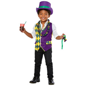 Costume de carnaval à carreaux pour enfants, robe pour spectacle sur scène, vêtements de fête de 8 à 13 ans - Product Image 2